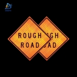 Roll Up Sign & Stand - Rough Road Reflective Roll Up Traffic Sign